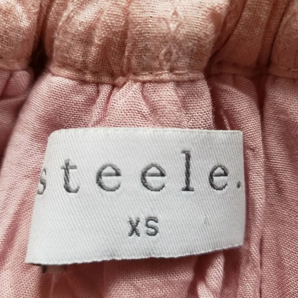 Steele Moonlight Frill‎ Skirt in Rose Pink Tiered Pull On Skirt by Revolve XS